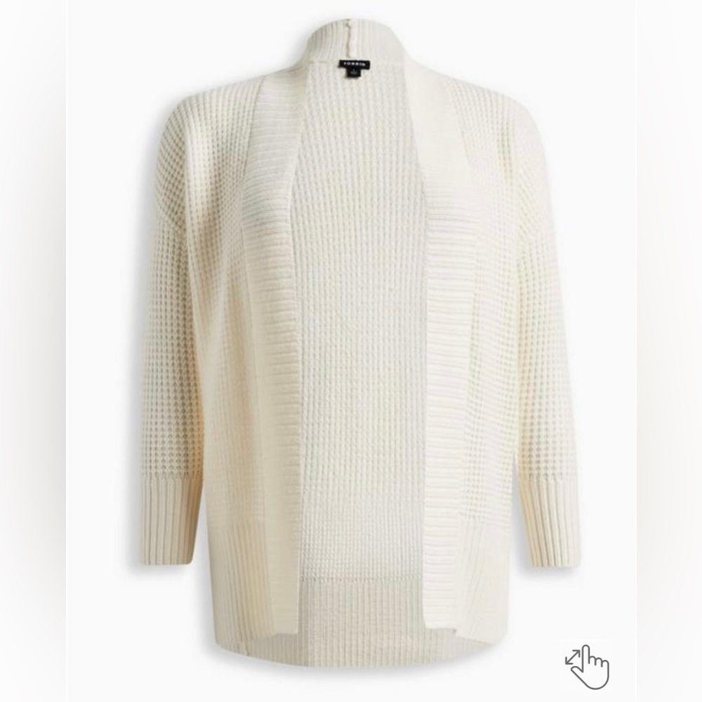 Torrid Waffle Cardigan Sweater - Ivory